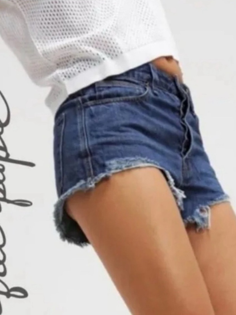 Free people distressed denim shorts size 30